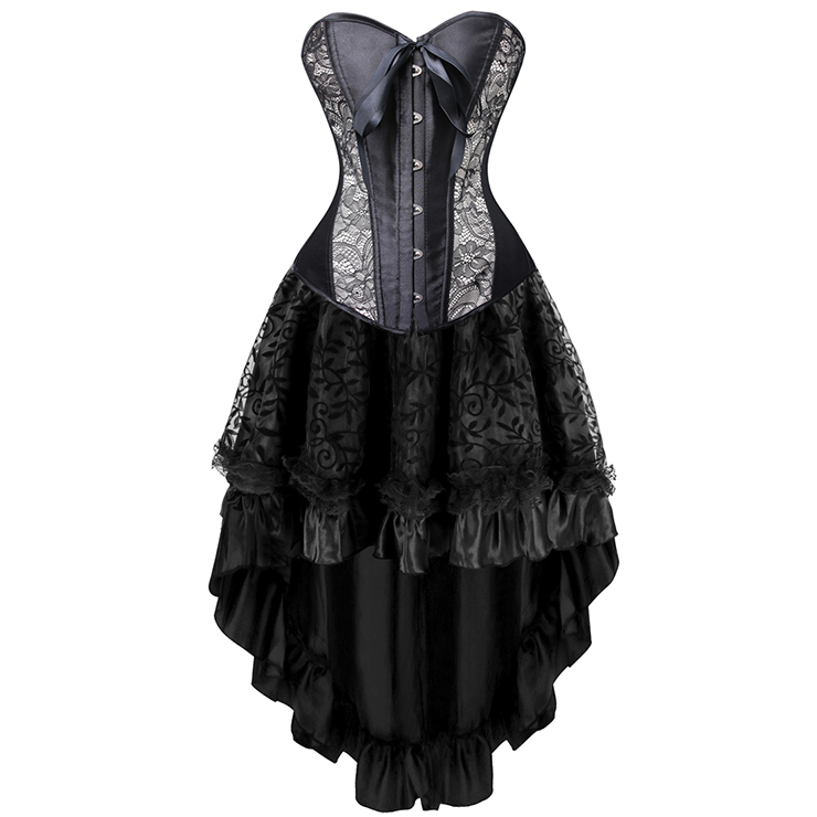 black lace corset outfit