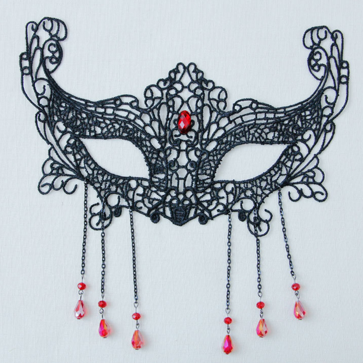 Halloween Masks, Costume Ball Masks, Black Lace Mask, Masquerade Party Mask, #MS12990