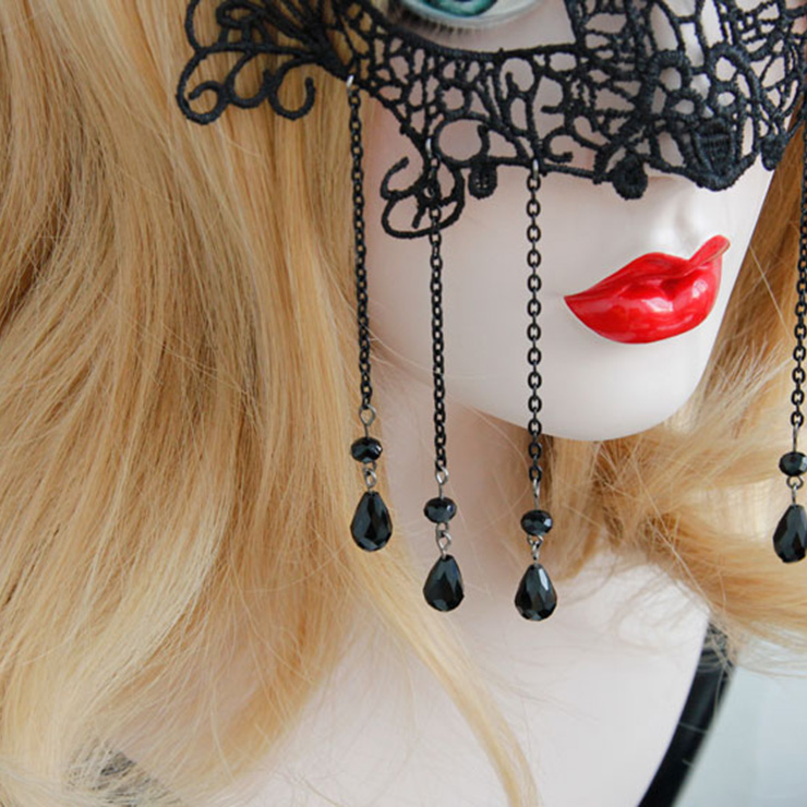 Halloween Masks, Costume Ball Masks, Black Lace Mask, Masquerade Party Mask, #MS13031
