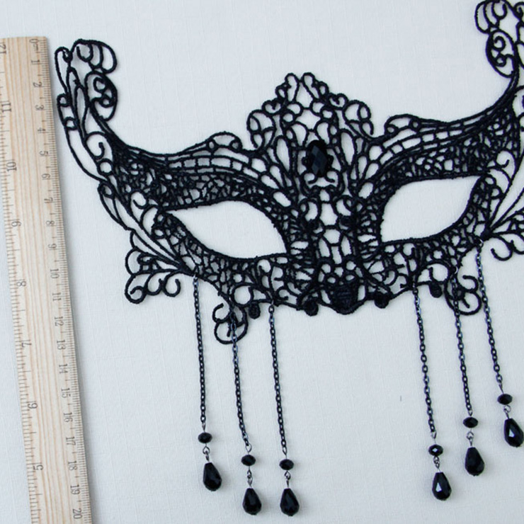 Halloween Masks, Costume Ball Masks, Black Lace Mask, Masquerade Party Mask, #MS13031