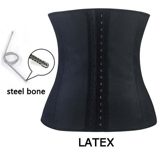 Black Latex Underbust Corset, Elastic Body Shaper Bustier, High Quality Steel Bone Underbust Corset, #N9550