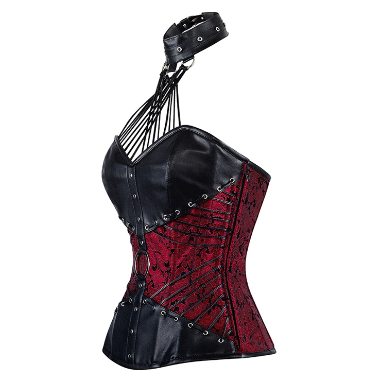 Steampunk Gothic Romance Halterneck Steel Boned Outerwear Corset N11931