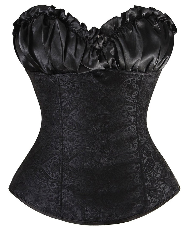 Black Renaissance Corset, Renaissance Corset Top, Black Corset, #N5059