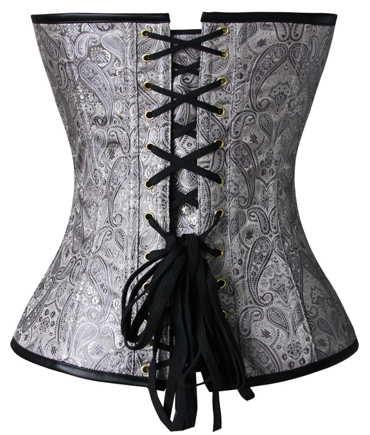 Steampunk Overbust Corset, Black Steel Bone Corset, Faux Leather Corset, Women