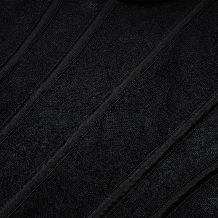 strapless corset, heart shape bustier, back lace-up, waist training, black lingerie, vintage shapewear, boned top, retro corset, seamless underwear, gothic fashion #N237845