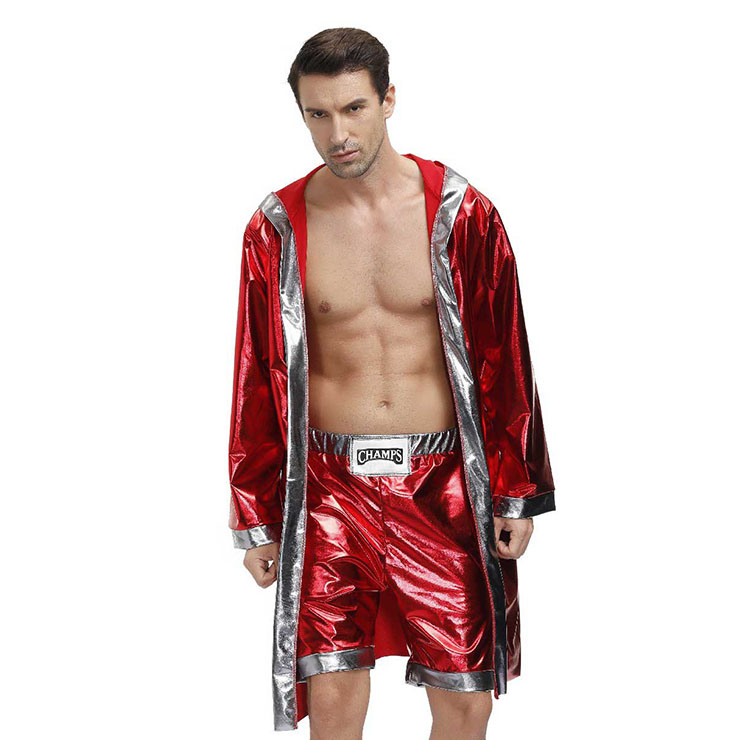 Men's Red World Champion Boxing Clothing Cloak And Shorts Adult Cosplay ...
