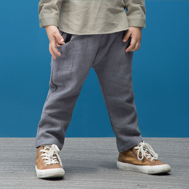 Boys Classic Grey Slim Fit Chinos Pocket Casual Pants N12209
