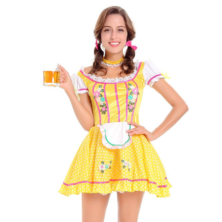 Sexy Oktoberfest Beer Stein Babe Costume, Fancy Beer Women