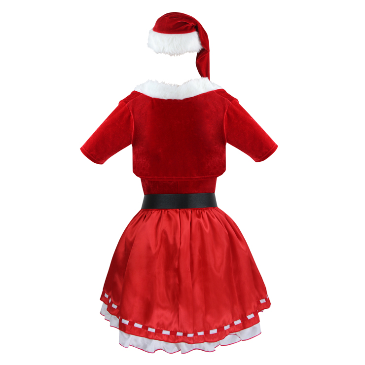 Women's Candy Cane Cutie Mini Dress Cosplay Christmas Costume XT12251