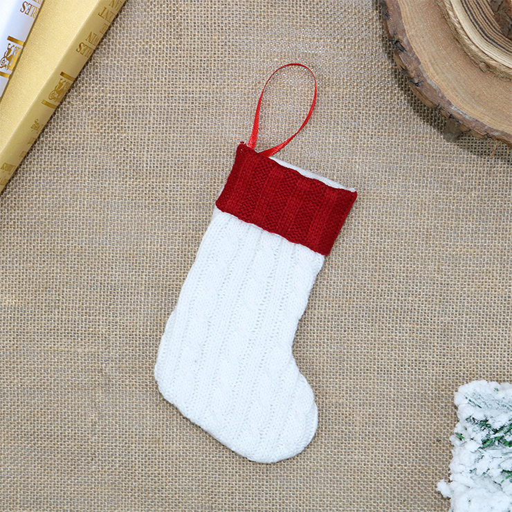 Christmas Stocking Wool Knitting Eve Dinner Party Decorative Accessory ...