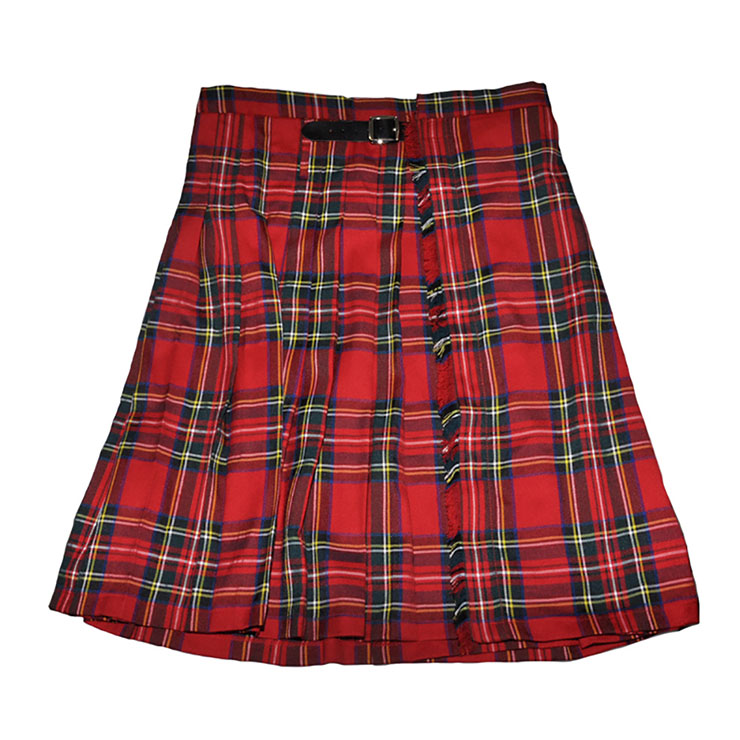 Formal Scottish Skirt, Classic Plaid Pleated Skirt, Mid Waist Cotton Kilt ,Men
