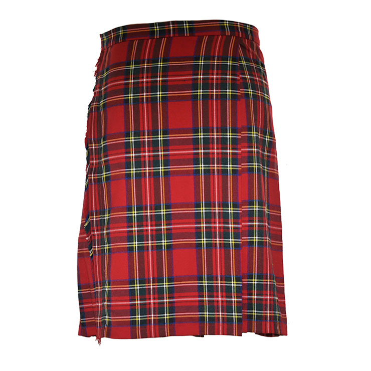 Formal Scottish Skirt, Classic Plaid Pleated Skirt, Mid Waist Cotton Kilt ,Men