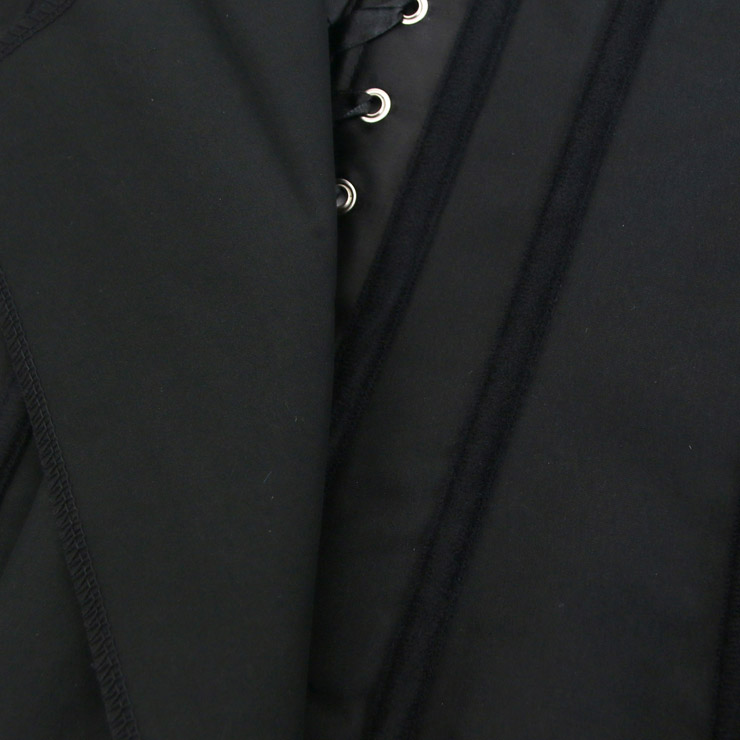 Vintage Corset, Sexy Black and Blue Overbust Corset, Cheap One-shoulder Corset, Lace Trim Boned Corset, #N10787