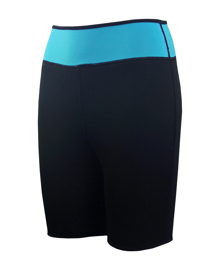 Compression Black and Blue Neoprene Sport Training Shorts Reversible N10649