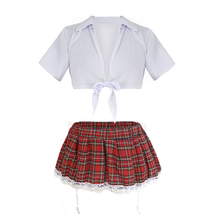 Sexy Adult School Uniform, Sexy Plaid Skirt Suit, Fashion Student Cosplay Lingerie Costume, Sexy Plaid Skirt Lingerie Costume, Sexy School Uniform Lingerie for Women, #N16526