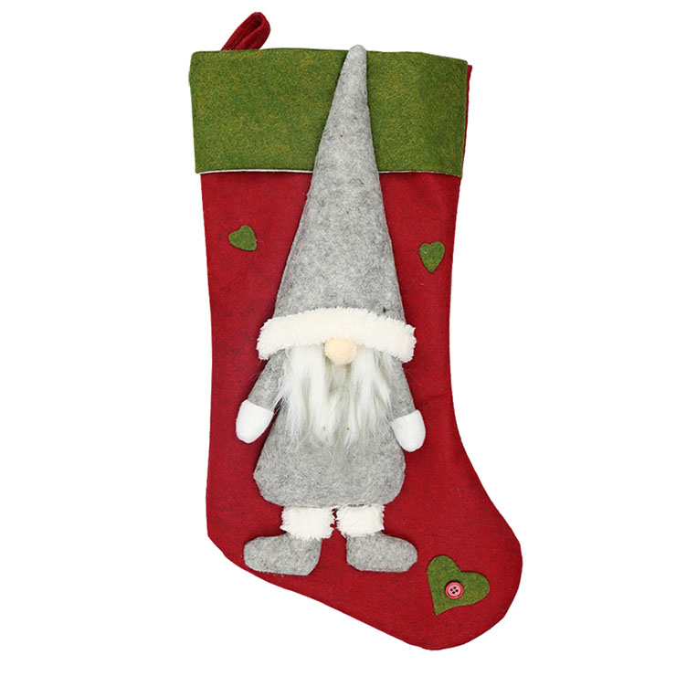 Cute Faceless Santa Christmas Socks Gift Bag Ornament Accessory XT19836