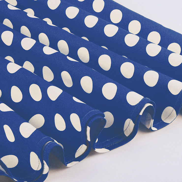 Vintage Dresses for Women, Sexy Dresses for Women Cocktail Party, Casual Vintage Polka Dot Printed Dress, Strappy Swing Daily Dress, Dark-blue Women