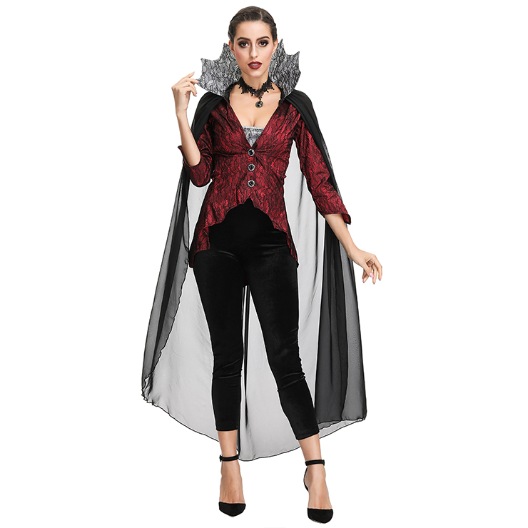 Nobility Vampire Evil Queen Stand Collar Theatrical Halloween Cosplay ...