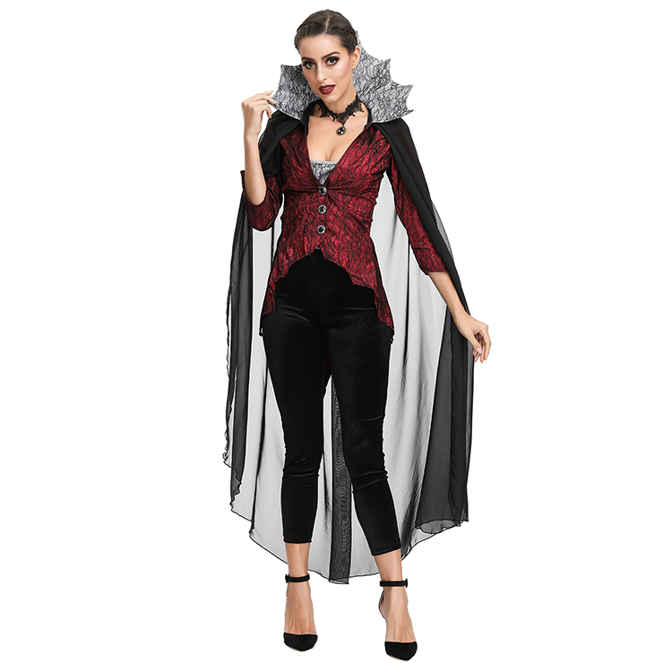 Nobility Vampire Evil Queen Stand Collar Theatrical Halloween Cosplay ...