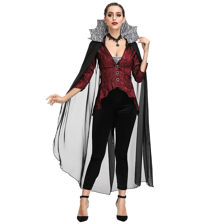 Deluxe Evil Queen Costume, Deluxe Vampire Queen Costume, Sexy Evil Vampire Queen Costume, Gothic Deluxe Queen Halloween Costume, Satin Evil Queen Costume #N19196