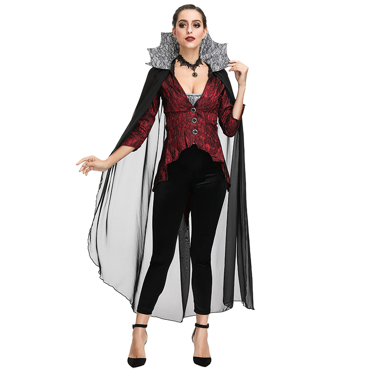 Nobility Vampire Evil Queen Stand Collar Theatrical Halloween Cosplay ...