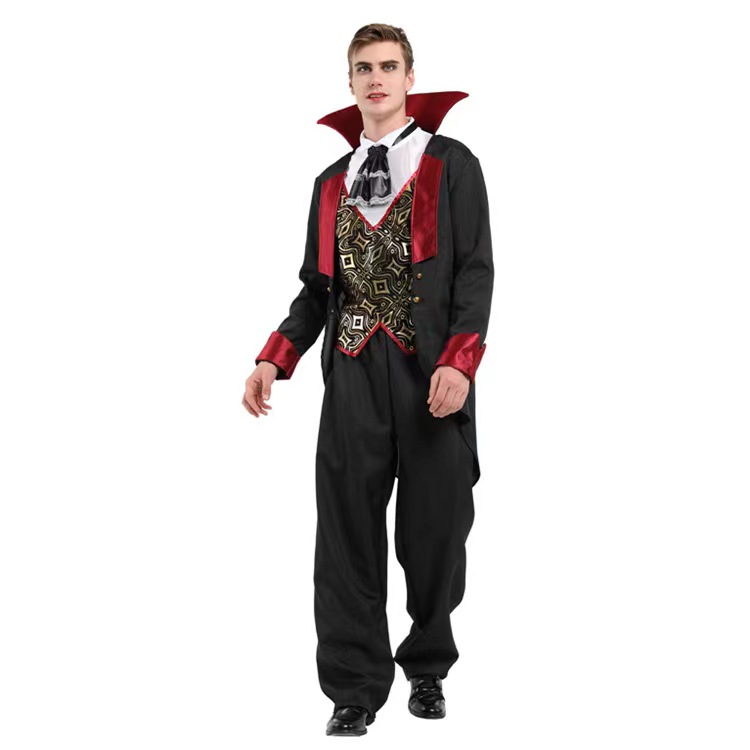 Gothic Top and Trousers Deluxe Vampire Cosplay Party Theatrical Masquerade Costume N22954