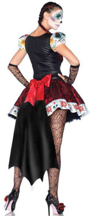 Dia De Los Muertos Themed Costume, Day Of The Dead Muertos Themed Costume, Halloween Party Costume,  #N9387