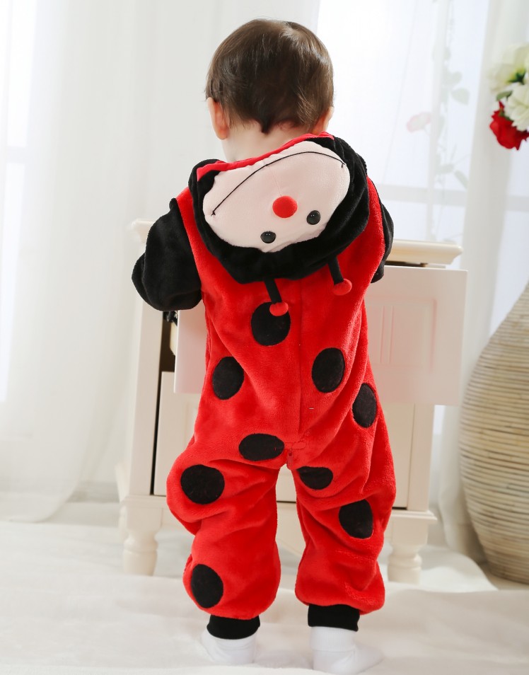 Ladybug Jumpsuit Romper Baby, Halloween Ladybug Costume Baby, Red Ladybug Climbing Clothes baby, #N6293