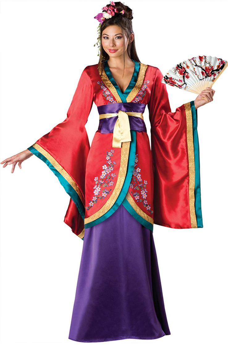 Far East Empress Elite Ladies Costume, Kimono Kutie Oriental Costume, eastern royal empress costume, #N5619