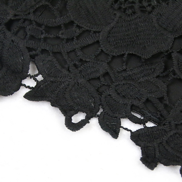 Black Strap Bustier Bra, Crop Top Lace Camisoles Bra, Floar Lace Bustier Bra, #N8595
