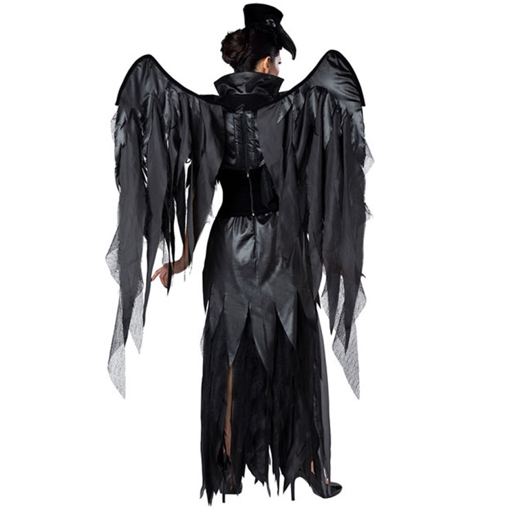Gothic Dark Angel Role Play Costume, Classical Adult Vampire Halloween Costume, Deluxe Ghost Bride Dress Costume, Vampire Bride Masquerade Costume, Ghost Black Devil Halloween Adult Cosplay Costume, #N19545