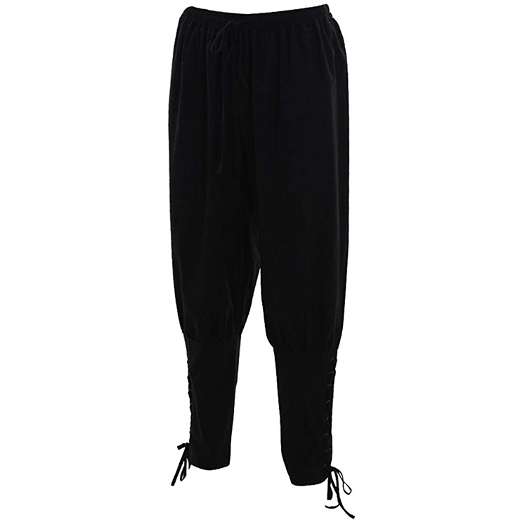 Men's Fashion Elastic High Waisted Costume Jodhpurs Comfort Sweatpants ...