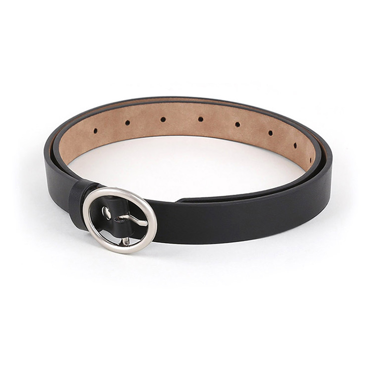 Fashion PU Leather Alloy Round Buckle Waist Belt Accessory N18777