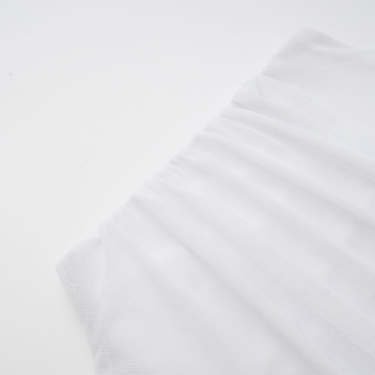 Sexy White Underbust Corset,Sexy White Overlay Underbust Corset,Gothic Corset,Retro Fantasies White Backless Strapless 8 Plastic Bones Zipper Underbust Corset#N22451
