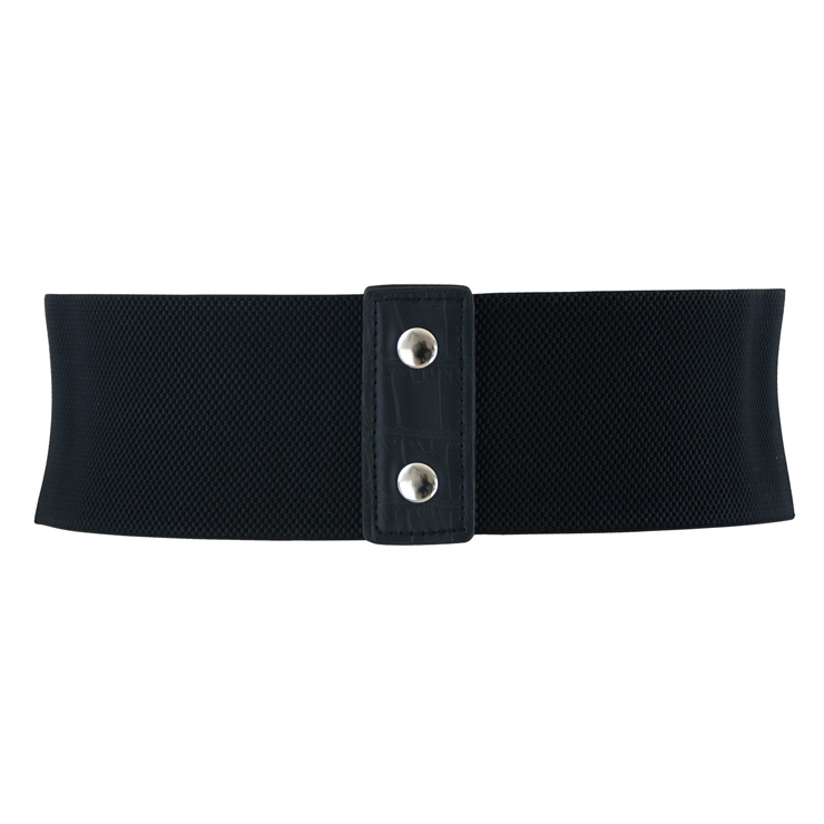 Punk Waist Belt, Metal Waist Belt, Vintage Waist Belt, Elastic Waist Belt, Waist Belt for Women, Wide Cinch Belt, Black Girdle, #N15383