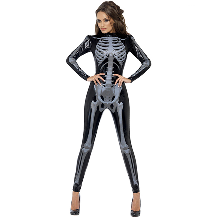 Fever Skeleton Catsuit Costume N9070