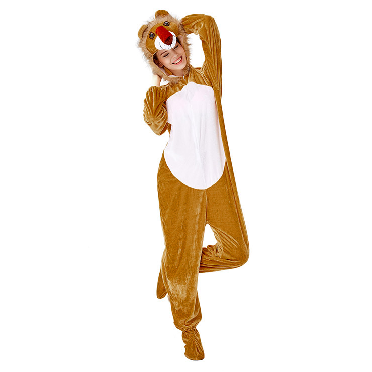 Animal Lion One-piece Pajamas, Exclusive Monster Costume, Exclusive Halloween Monster Costume, Animal Halloween Costume, Funny Furry Animal Monster Costume, Monster Halloween Costume, Circus Girl Clown Cosplay, #N19426