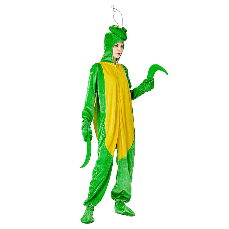 Animal Razor Mantis One-piece Pajamas, Exclusive Monster Costume, Exclusive Halloween Monster Costume,Monster Halloween Costume, Funny Furry Monster Costume, Monster Halloween Costume, Circus Girl Clown Cosplay, #N20733