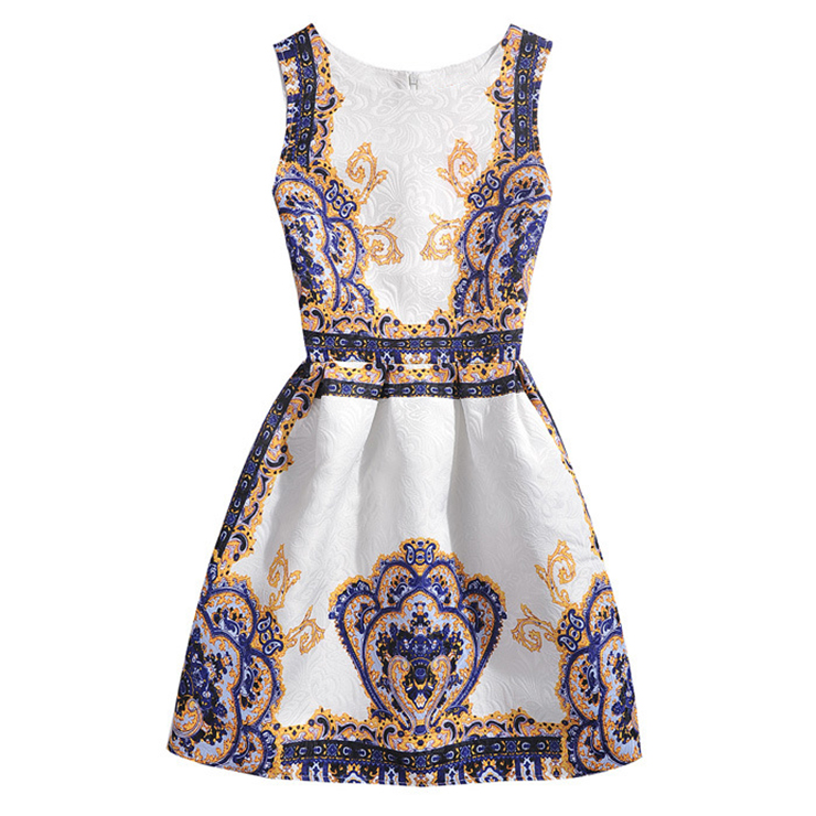 Little Girls Sleeveless A Line 50 S Vintage Playwear Swing Dress N15470