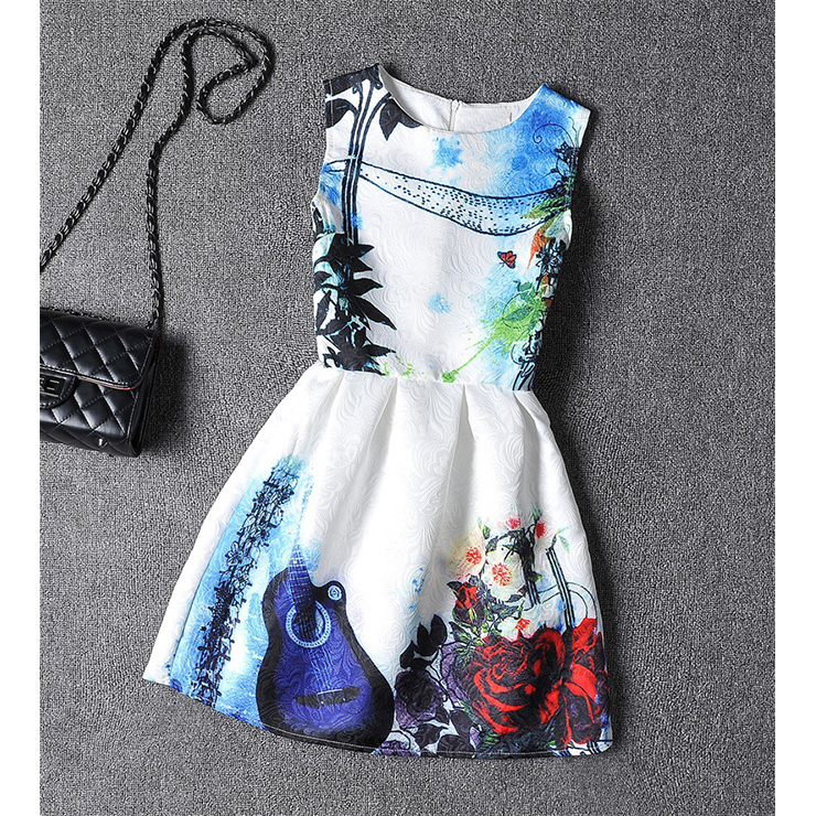 Girls Lovely Vintage Dress, Fashion Girls Clothing, Vintage Dress for Girls, Fall Dresses for Girls, Sleeveless Mini Dress for Girl