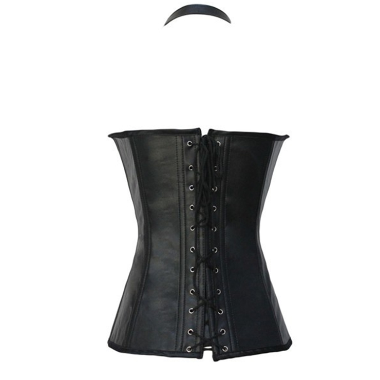 Vested Brocade Gothic Overbust Corset, Plastic Boned Corset, Steampunk Corset Vest for Women, Gothic Black Strap Overbust Corset, #N14166