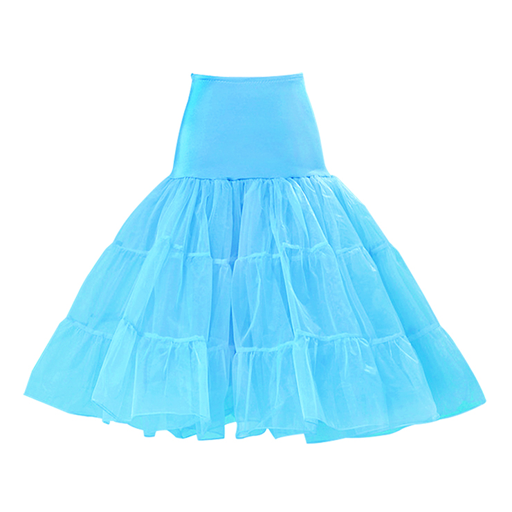 Graceful Cute Azure Tulle Skirt Petticoat HG11257