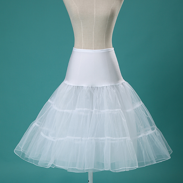 Graceful Cute White Tulle Skirt Petticoat HG11251