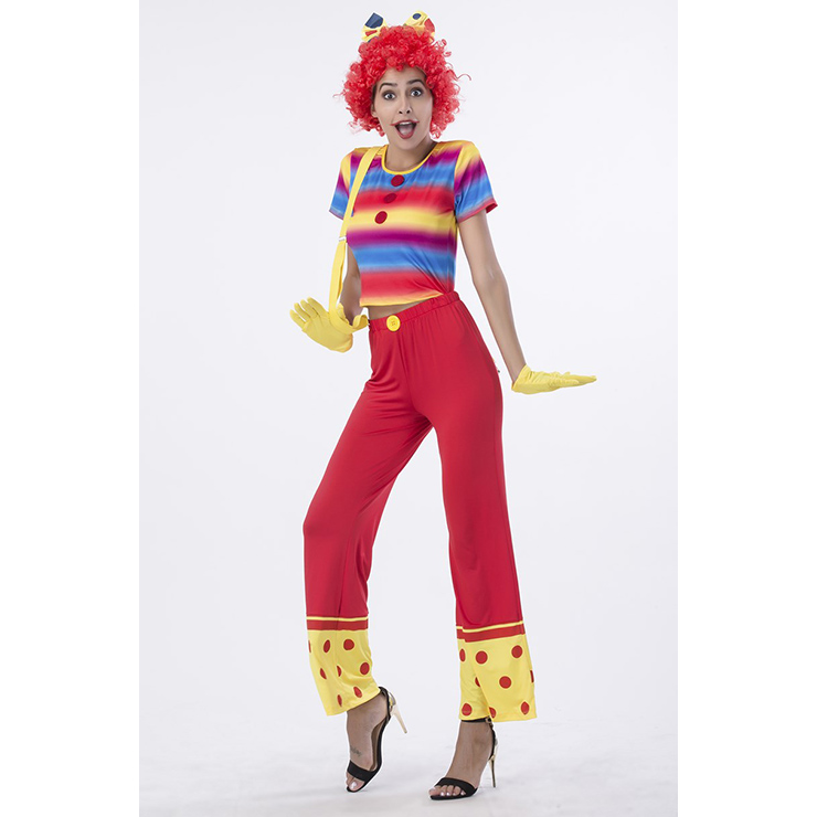 Women's Happy Circus Clown Adult Cosplay Costume N14767