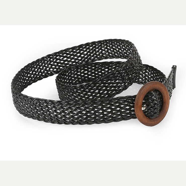 Luxury Hollow Out Waist Belt, Black All-match Waist Belt, Vintage Waist Belt Black, Braided Waist Belt for Women, Fashion Dress Waist Belt, Fashion Girdle for Women, #N17936