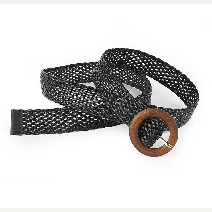 Luxury Hollow Out Waist Belt, Black All-match Waist Belt, Vintage Waist Belt Black, Braided Waist Belt for Women, Fashion Dress Waist Belt, Fashion Girdle for Women, #N17936
