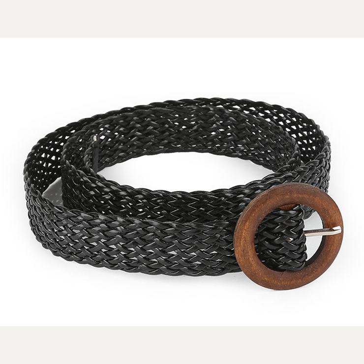 Luxury Hollow Out Waist Belt, Black All-match Waist Belt, Vintage Waist Belt Black, Braided Waist Belt for Women, Fashion Dress Waist Belt, Fashion Girdle for Women, #N17936