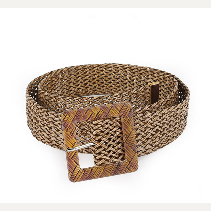 Luxury Hollow Out Waist Belt, Khaki All-match Waist Belt, Vintage Waist Belt Khaki, Braided Waist Belt for Women, Fashion Dress Waist Belt, Fashion Girdle for Women, #N17937