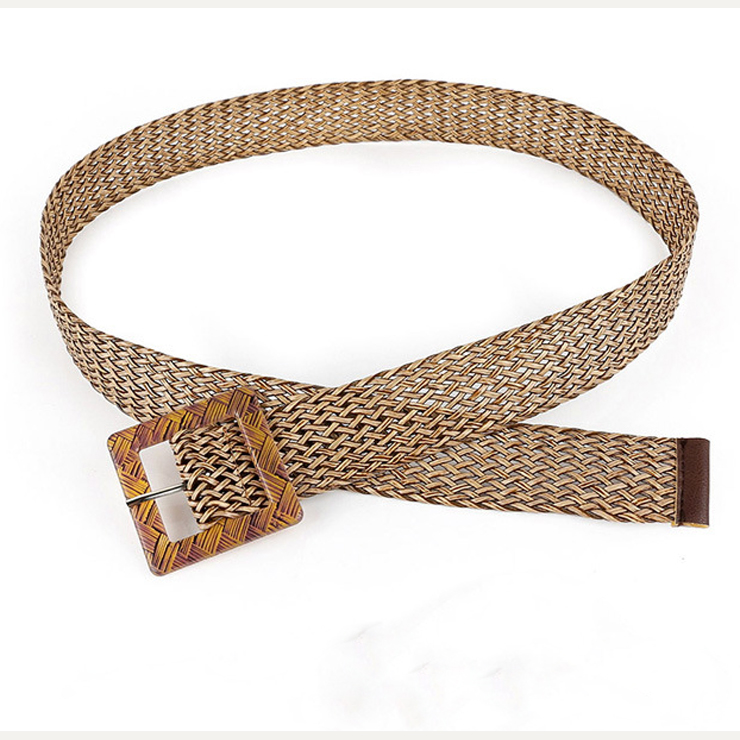 Luxury Hollow Out Waist Belt, Khaki All-match Waist Belt, Vintage Waist Belt Khaki, Braided Waist Belt for Women, Fashion Dress Waist Belt, Fashion Girdle for Women, #N17937