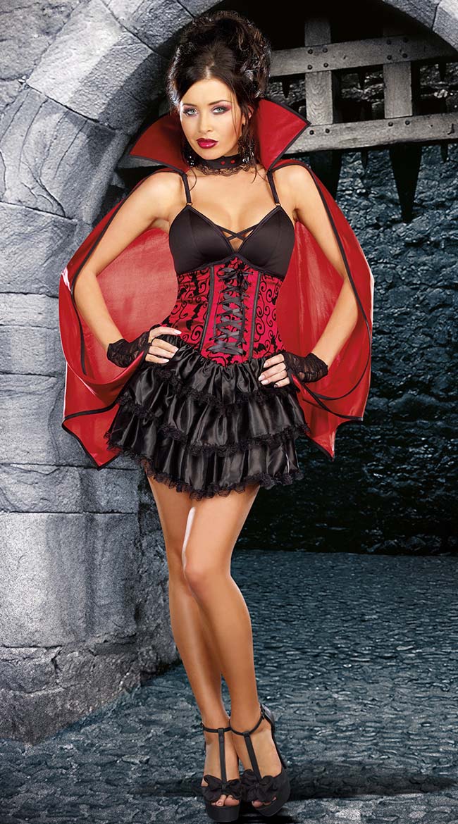 Dead Sexy Female Vampire Costume, Kinky Vampire Costume, Womens Vampire Halloween Costume, #N9015
